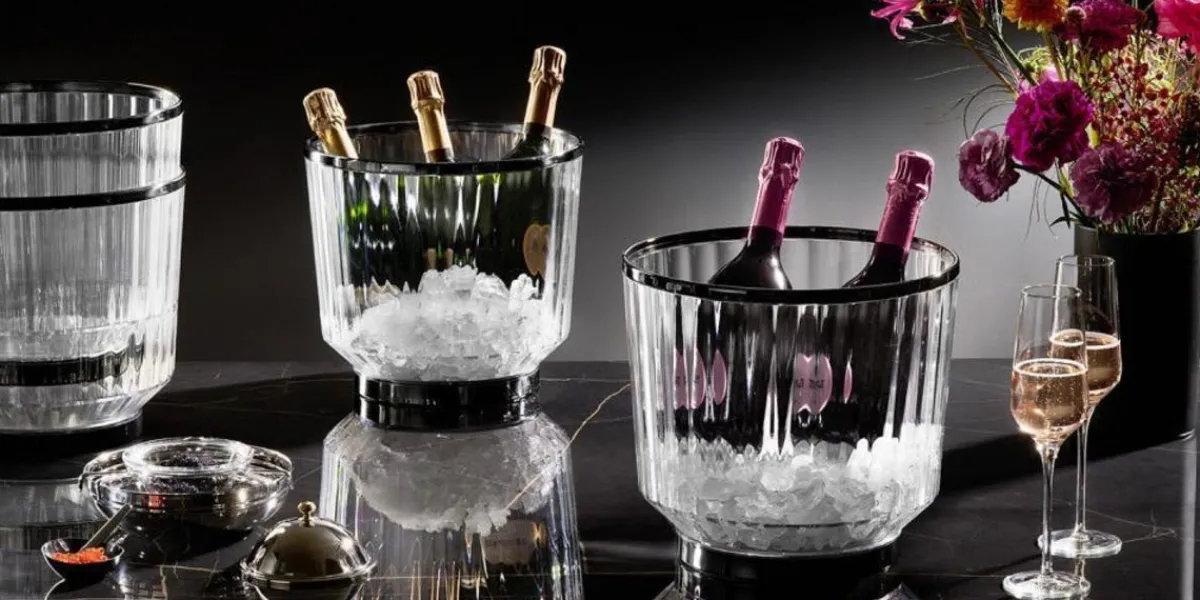 Seau à champagne Ø 28 cm 25 cm 10 L Aureo - APS Outlet