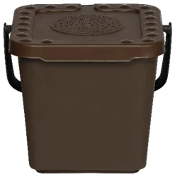 PROBBAX Seau à compost plastique 7 L marron Outlet