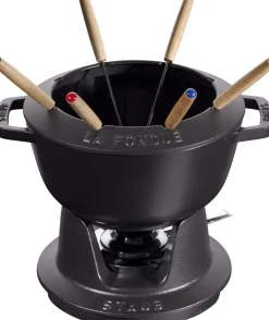 STAUB Service à fondue fonte d'acier Ø 20 cm 26,5x20,7x11,6 cm 2,35 L
