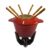 Service à fondue 6 personnes rouge fonte d'acier Ø 20 cm 21 cm - Aucune Clearance