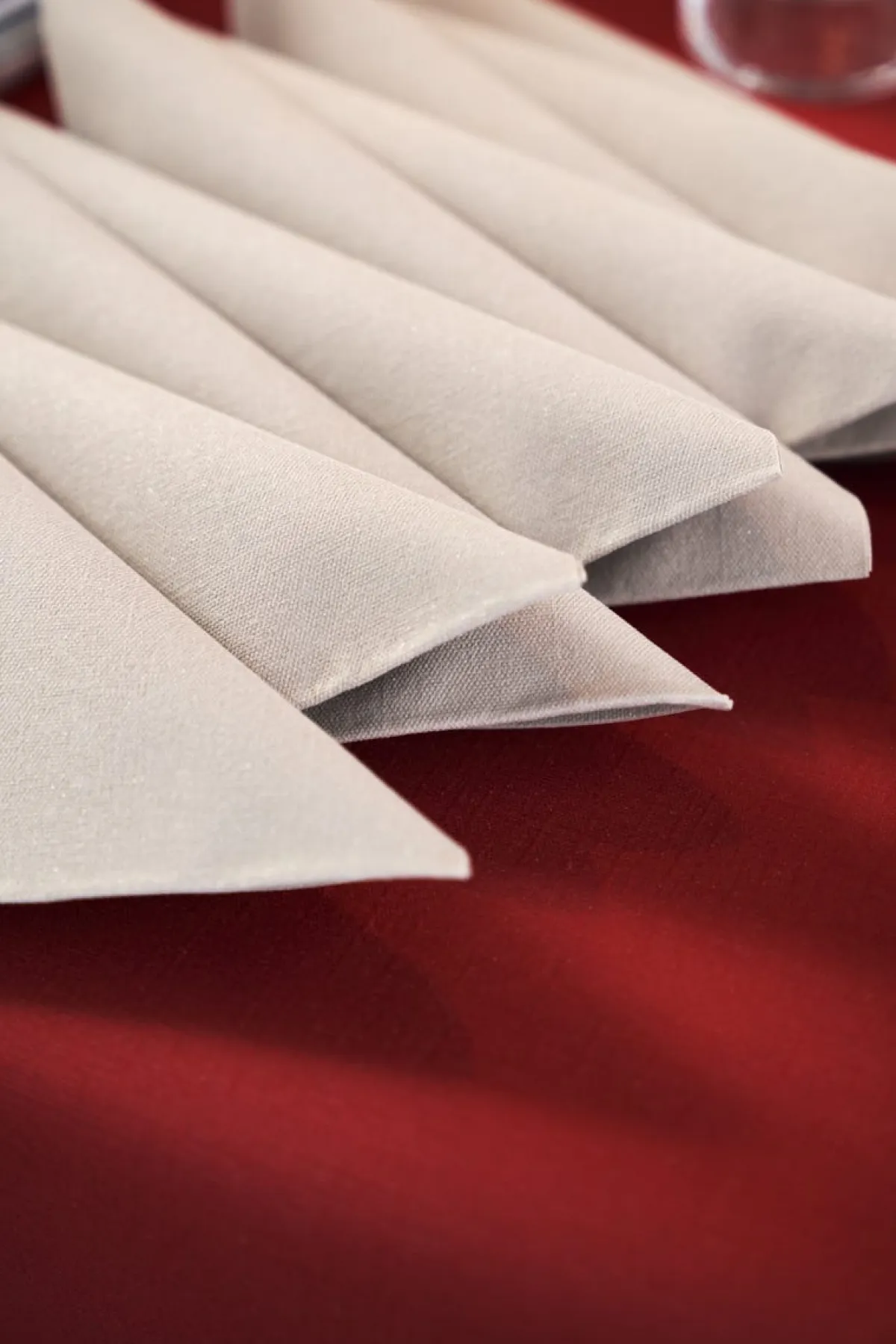 Serviette blanc non tissé 40x40 cm lin (45 pièces) - DUNI Hot