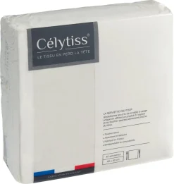 Serviette blanc spunlaid 40x40 cm Celytiss (40 pièces) - MANUFACTURE DE L'EPHEMERE Clearance