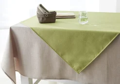Serviette carré blanc polyester Demilys - SONOLYS Outlet
