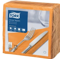 Serviette orange ouate de cellulose 39x39 cm (150 pièces) - TORK Online