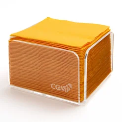MANUFACTURE DE L'EPHEMERE Serviette orange ouate de cellulose 20x20 cm (100 pièces) Best