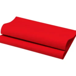 DUNI Serviette rouge non tissé 40x40 cm Bio soft (60 pièces) Hot