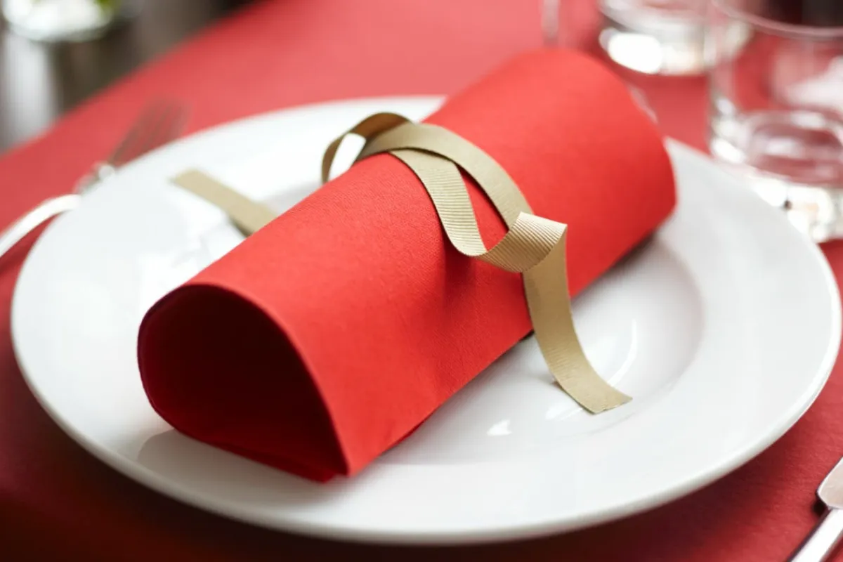 DUNI Serviette rouge non tissé 40x40 cm Bio soft (60 pièces) Hot