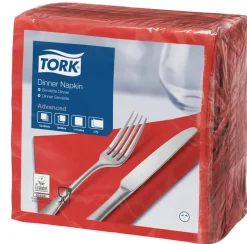 TORK Serviette rouge ouate de cellulose 39x39 cm (150 pièces) Outlet