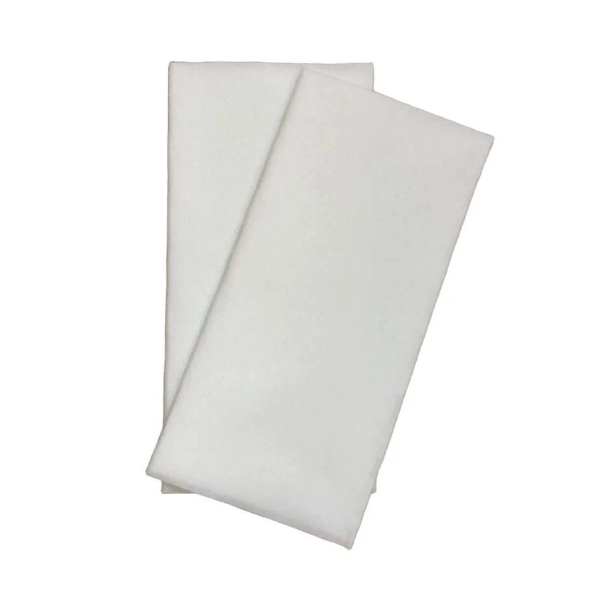 ESSENTIALS COLLECTION Serviettes rond blanc non tissé 40x40 cm pliée en 8 Basik Soft (50 pièces) New