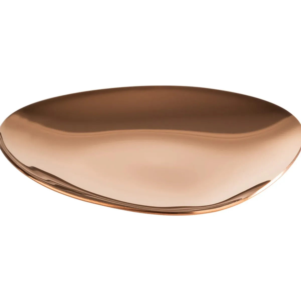 Set de 4 assiettes mise en bouche inox 18/10 cuivre 9x9 cm Pebbles - APS New