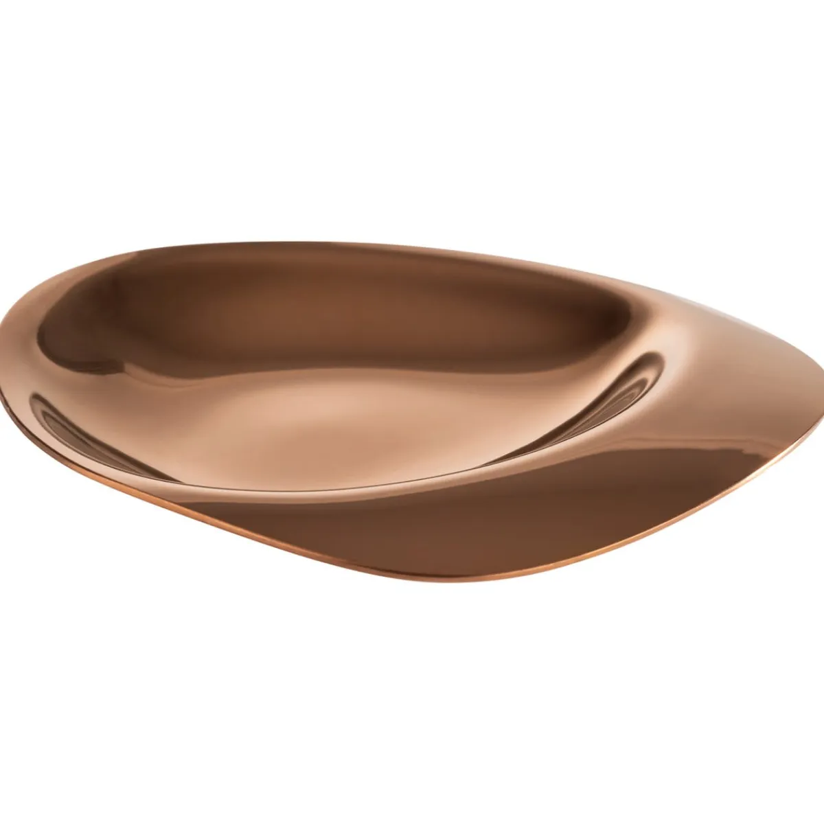 Set de 4 assiettes mise en bouche inox 18/10 cuivre 8,5x8x1 cm Pebbles - APS