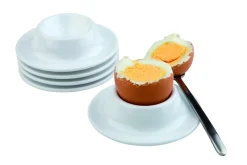 APS Set de 4 coquetiers rond blanc mélamine Ø 8,5 cm Casual Clearance