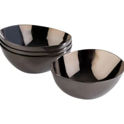 APS Set de 4 coupelles inox 18/10 noir 6,5x6x2,5 cm Pebbles Clearance