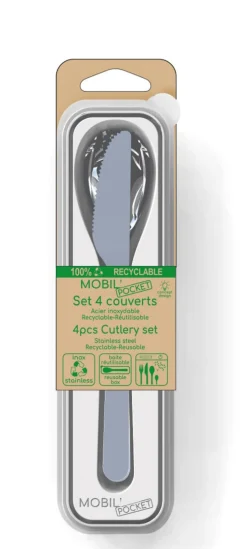 SET DE 4 COUVERTS inox 18/0 210x60x20 mm Mobil' Pocket - AMEFA Sale