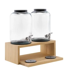 APS Set de 2 distributeurs boisson verre 43,5x33,5x47 cm 14 L Valo Clearance