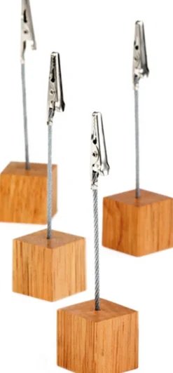 Set de 4 portes-étiquettes et 20 étiquettes carré 2,5x2,5x12 cm - APS New