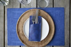 DUNI Set de table bleu silicone 45x30 cm (6 pièces) Discount