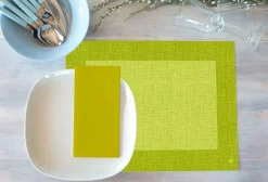DUNI Set de table kiwi non tissé 30x40 cm Linnea (100 pièces) New