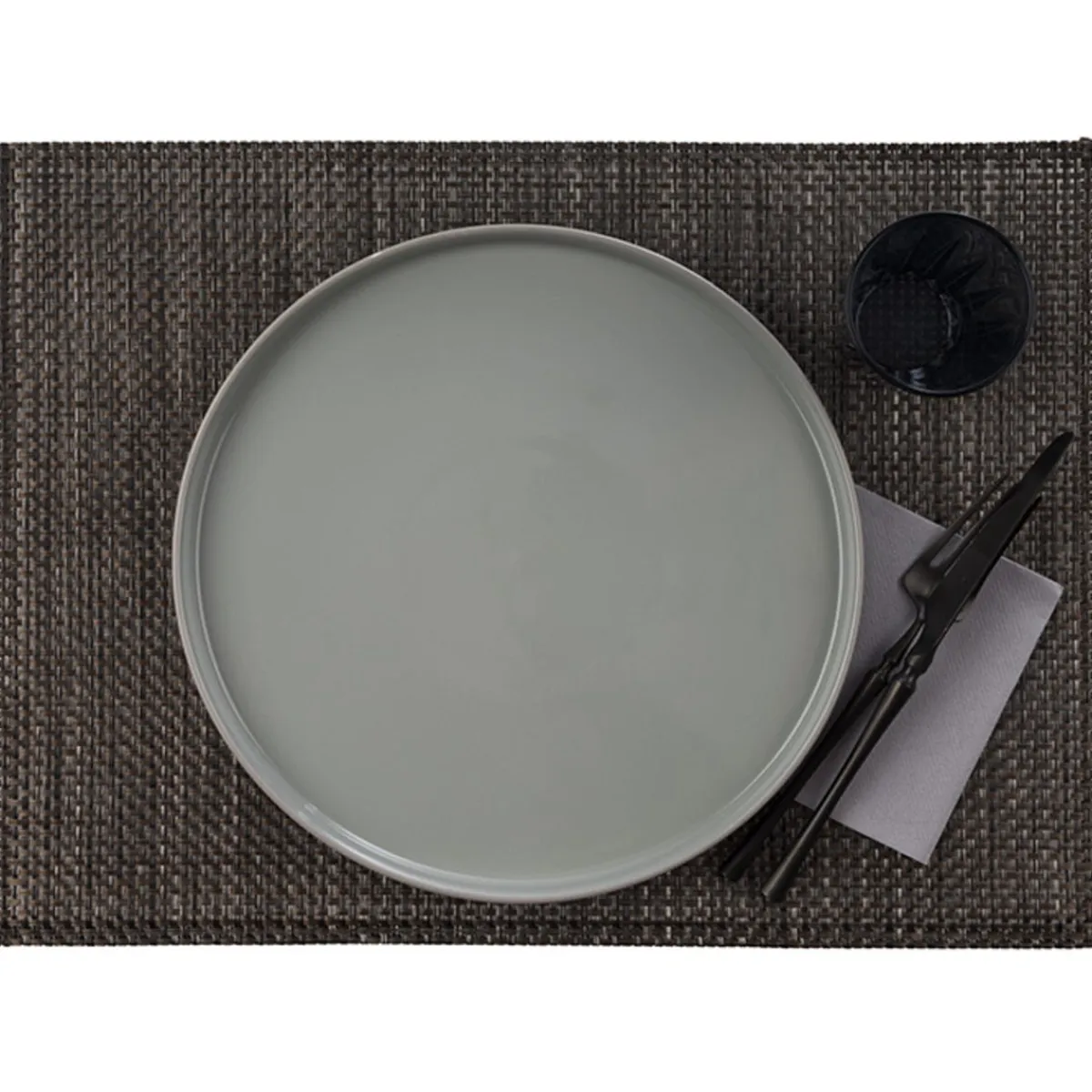 APS Set de table plastique rectangulaire noir 45x33 cm Outlet