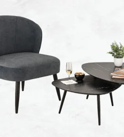 Set de 2 tables d'intérieur noir Maryne - FLEXMOB