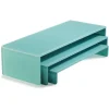 MEALPLAK Set 3 présentoirs résine Nacryl® bleu 49,5x19,5x12 cm Hot