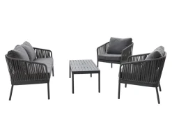 Set sofa de terrasse gris anthracite Cadix - FLEXMOB Discount