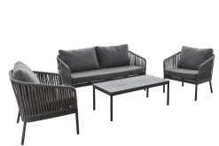 Set sofa de terrasse gris anthracite Cadix - FLEXMOB Discount