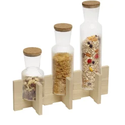 APS Socle pour 3 carafes chêne 41x16x12 cm Valo Outlet