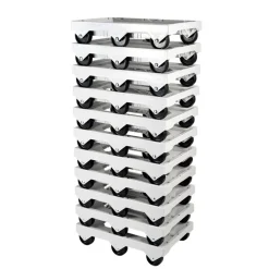 Socle 6 roues axe inox plastique 61x41,4x13,5 cm 250 kg plate_length 41,4 cm ABS - GILAC