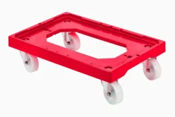 GILAC Socle 4 roues pivotantes chape acier plastique 61,3x41,4x17,2 cm 250 kg plate_length Outlet