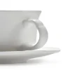 SERAX Soucoupe pour tasse à expresso rond blanc porcelaine Ø 12,76 cm Silhouette Sale