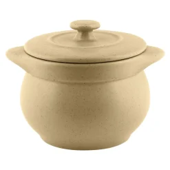 RAK Soupière avec couvercle beige porcelaine vitrifiée Ø 10,8 cm Genesis New
