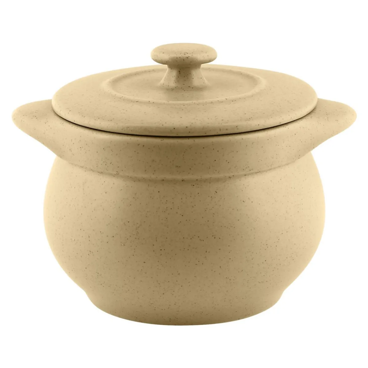 RAK Soupière avec couvercle beige porcelaine vitrifiée Ø 10,8 cm Genesis New