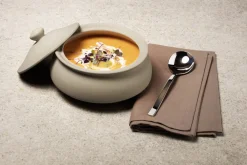 Soupière avec couvercle rond baantna argila Décor Prima porcelaine Ø 23,7 cm Earth - RAK Hot