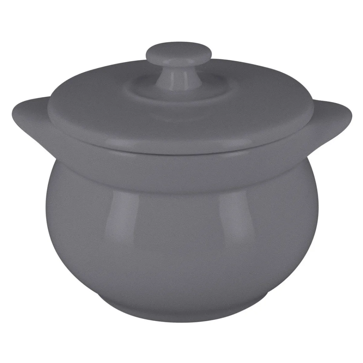 RAK Soupière avec couvercle rond gris porcelaine vitrifiée Ø 10,8 cm Chefs Fusion Sale