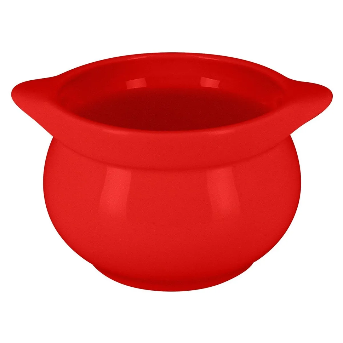 RAK Soupière avec couvercle rond rouge porcelaine vitrifiée Ø 10,8 cm Chefs Fusion Discount