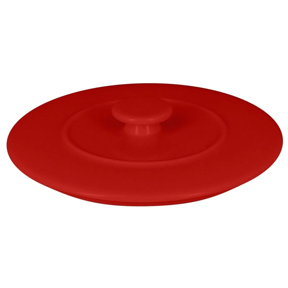 Soupière avec couvercle rond rouge porcelaine vitrifiée Ø 15,7 cm Chefs Fusion - RAK