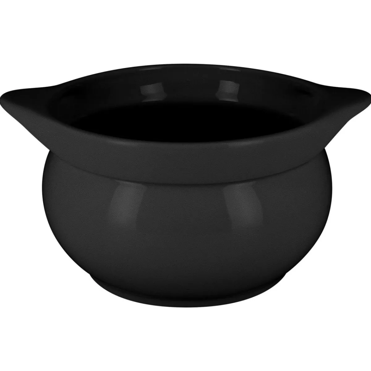 Soupière rond noir porcelaine vitrifiée Ø 15,7 cm Chefs Fusion - RAK Discount