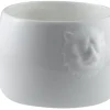 Soupière tête de lion rond blanc porcelaine Ø 9,5 cm Leo - PRO.MUNDI New