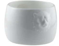 Soupière tête de lion rond blanc porcelaine Ø 9,5 cm Leo - PRO.MUNDI New