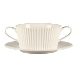 Sous tasse à bouillon rond blanc porcelaine bone china Ø 32 cm Spectra - RAK Sale