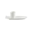 PRO.MUNDI Sous-tasse à café gourmand ovale blanc porcelaine 23 cm Prismo Sale