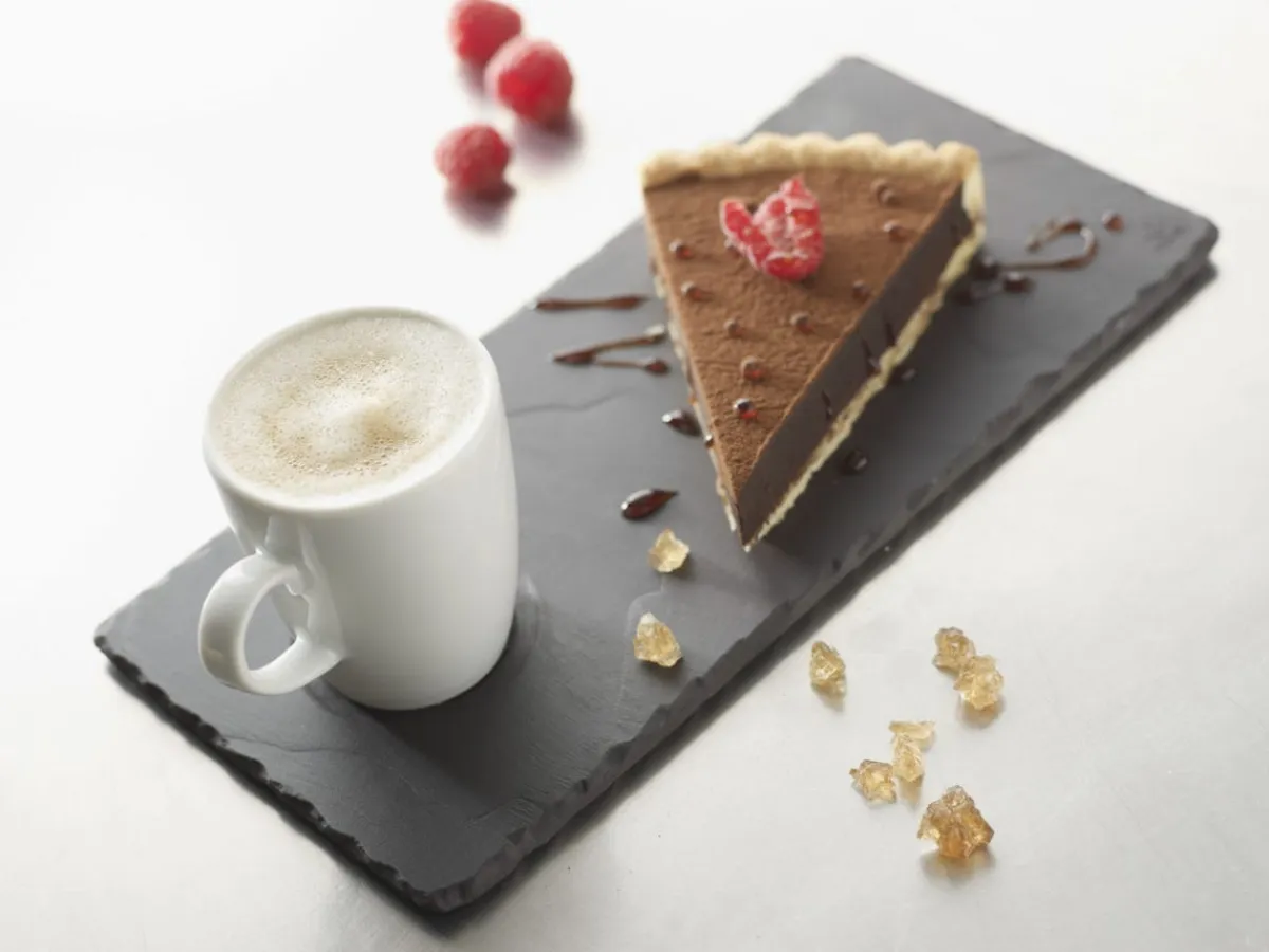 Sous-tasse à café gourmand rectangulaire ardoise porcelaine culinaire 25 cm Basalt - REVOL Hot