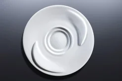 Sous-tasse à café lungo rond blanc porcelaine vitrifiée Ø 15 cm Delissea - RAK