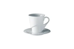 Sous-tasse à café lungo rond blanc porcelaine vitrifiée Ø 15 cm Delissea - RAK
