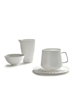 Sous tasse à café rond blanc porcelaine bone china Ø 13,8 cm Nido - SERAX Discount