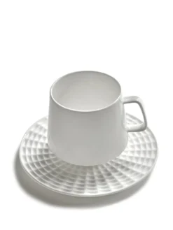 Sous tasse à café rond blanc porcelaine bone china Ø 11,5 cm Nido - SERAX Outlet