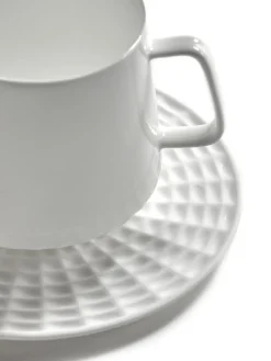 Sous tasse à café rond blanc porcelaine bone china Ø 11,5 cm Nido - SERAX Outlet