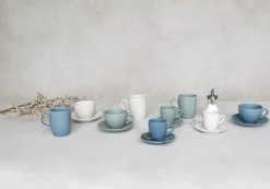 Sous tasse à café rond bleu Grès Ø 12 cm Pulse - ESSENTIALS COLLECTION Best