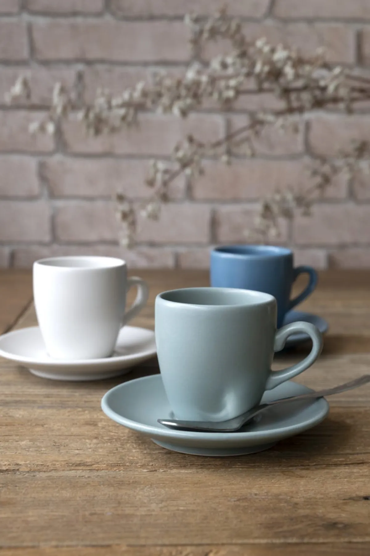 Sous tasse à café rond bleu Grès Ø 12 cm Pulse - ESSENTIALS COLLECTION Best